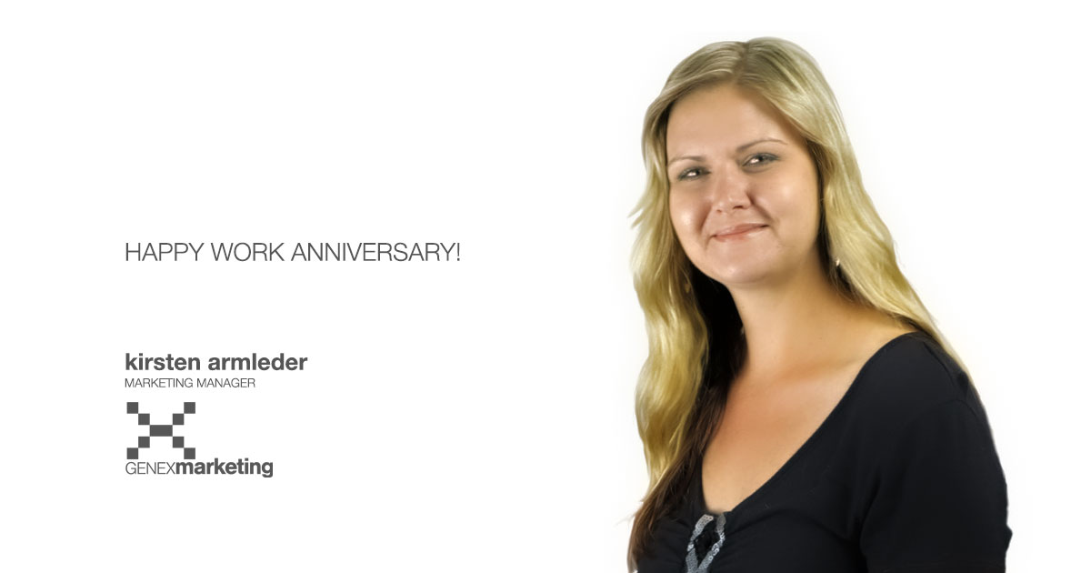 Happy Work Anniversary to our Marketing Manager Kirsten Armleder